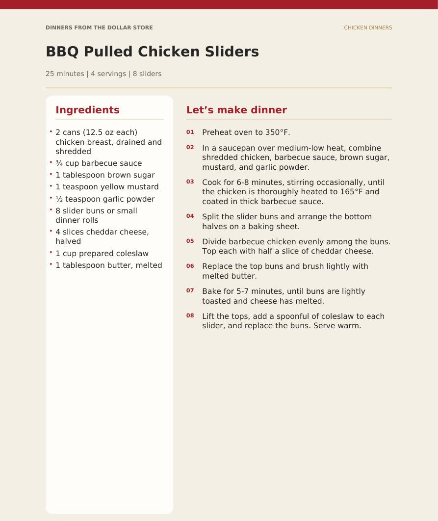 Dinners from the Dollar Store Volume 1: selected shared recipe preview, image 31