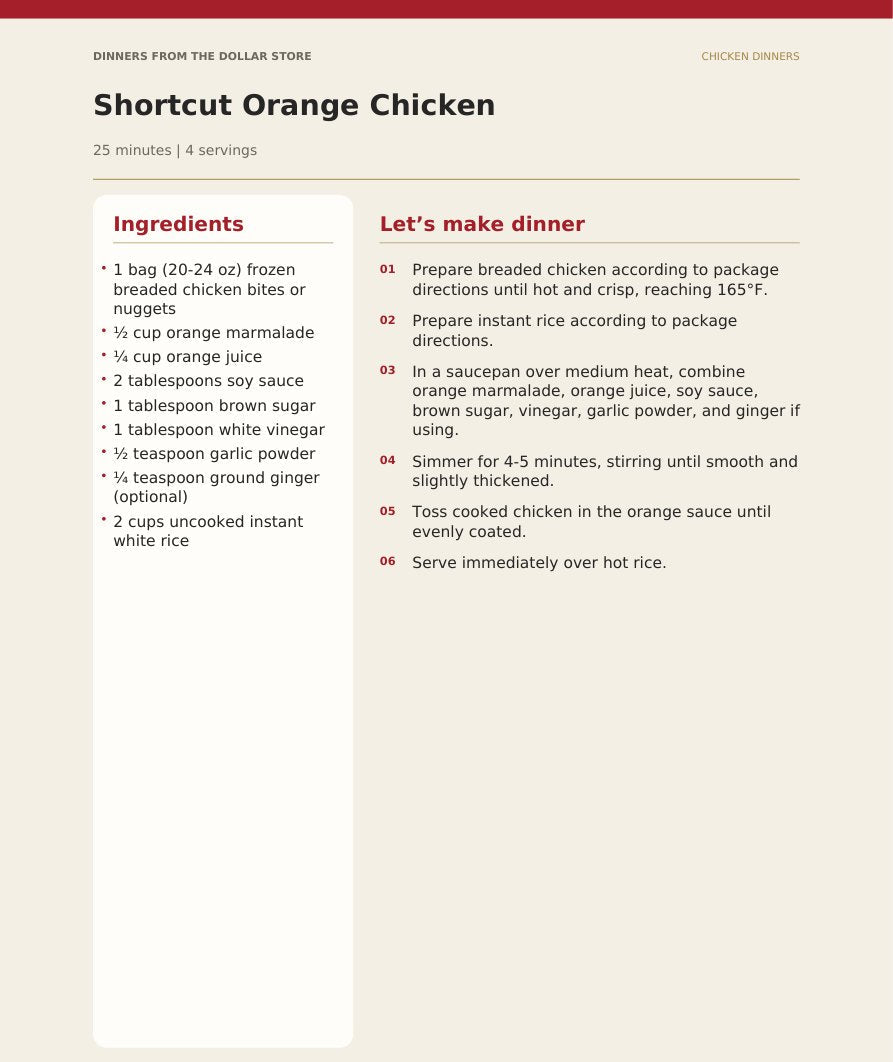 Dinners from the Dollar Store Volume 2: selected shared recipe preview, image 23